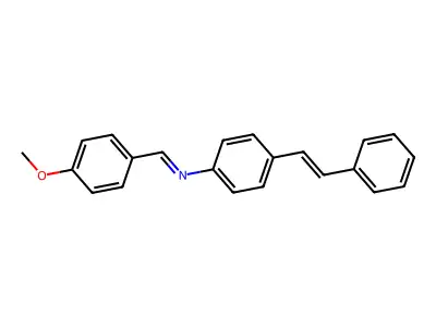 1-(4-methoxyphenyl)-N-(4-styrylphenyl)methanimine structure
