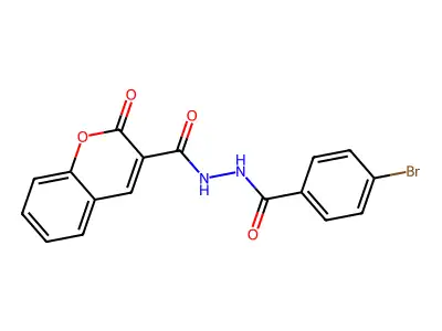 4-Bromo-N'-(2-oxo-2H-chromene-3-carbonyl)benzohydrazide structure