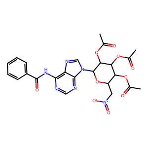 [4,5-Diacetyloxy-6-(6-benzamidopurin-9-yl)-2-(nitromethyl)oxan-3-yl] acetate structure