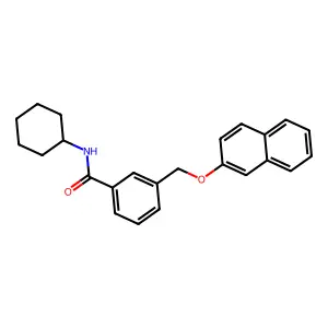 N-cyclohexyl-3-(naphthalen-2-yloxymethyl)benzamide structure
