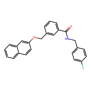 N-(4-fluorobenzyl)-3-[(2-naphthyloxy)methyl]benzamide structure