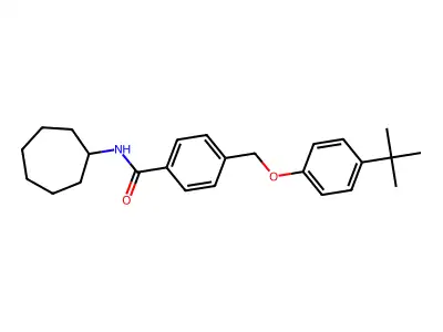 4-[(4-tert-butylphenoxy)methyl]-N-cycloheptylbenzamide structure