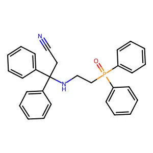 3-(2-Diphenylphosphorylethylamino)-3,3-diphenylpropanenitrile structure