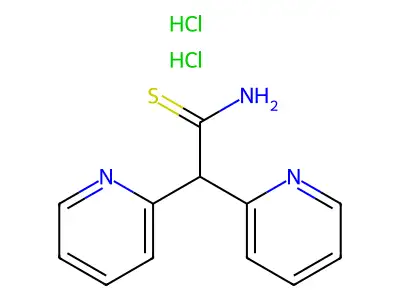 2-Pyridineacetamide, alpha-(2-pyridyl)thio-, dihydrochloride structure