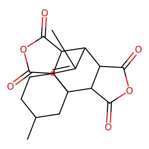 3,7-dimethyl-11,16-dioxapentacyclo[6.5.5.0~1,6~.0~9,13~.0~14,18~]octadec-6-ene-10,12,15,17-tetrone structure