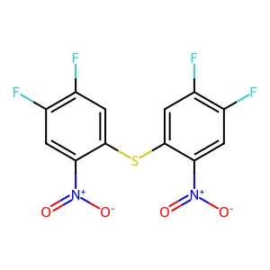 1-(4,5-Difluoro-2-nitrophenyl)sulfanyl-4,5-difluoro-2-nitrobenzene structure