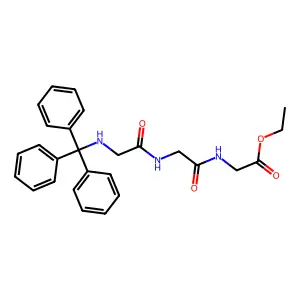 Ethyl 2-[[2-[[2-(tritylamino)acetyl]amino]acetyl]amino]acetate structure