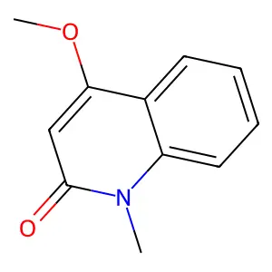 4-methoxy-N-methyl-2-quinolone structure