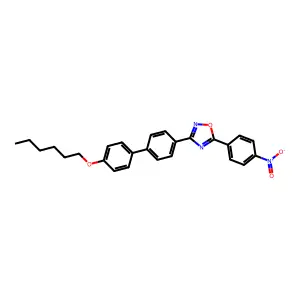 3-[4'-(Hexyloxy)[1,1'-biphenyl]-4-yl]-5-{4-nitrophenyl}-1,2,4-oxadiazole structure