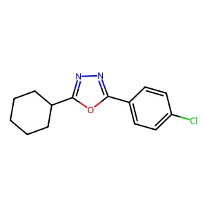 2-(4-Chlorophenyl)-5-cyclohexyl-1,3,4-oxadiazole structure
