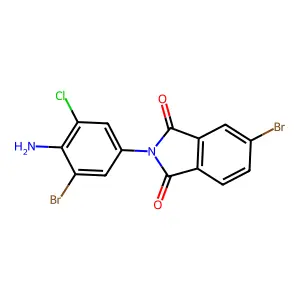 2-(4-Amino-3-bromo-5-chlorophenyl)-5-bromoisoindole-1,3-dione structure