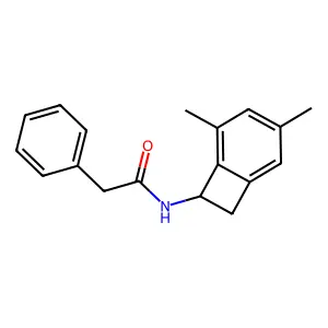 N-(3,5-Dimethylbicyclo(4.2.0)octa-1,3,5-trien-7-yl)-2-phenylacetamide structure