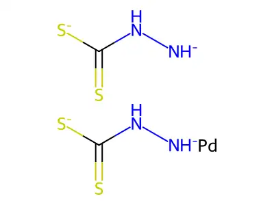 bis(N-azanidylcarbamodithioate);palladium structure