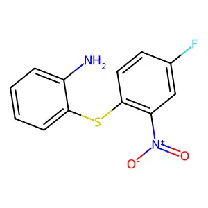 2-(4-Fluoro-2-nitrophenyl)sulfanylaniline structure