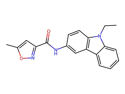 N-(9-Ethyl-9H-carbazol-3-yl)-5-methylisoxazole-3-carboxamide structure
