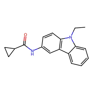 N-(9-ethyl-9H-carbazol-3-yl)cyclopropanecarboxamide structure