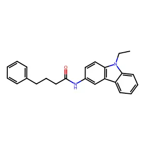 N-(9-ethyl-9H-carbazol-3-yl)-4-phenylbutanamide structure