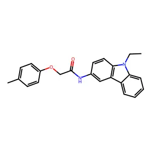 N-(9-ethyl-9H-carbazol-3-yl)-2-(4-methylphenoxy)acetamide structure
