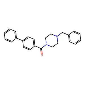 (4-Benzylpiperazin-1-yl)-(4-phenylphenyl)methanone structure