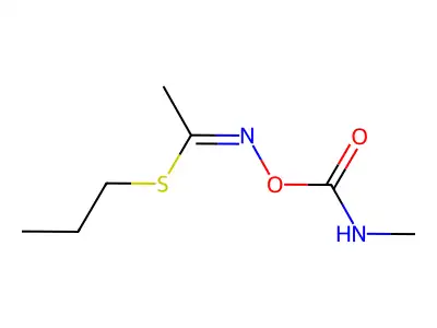 propyl N-(methylcarbamoyloxy)ethanimidothioate structure