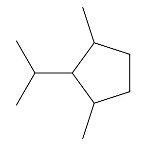 2-Isopropyl-1,3-dimethylcyclopentane structure