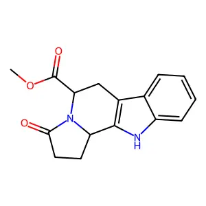 methyl 3-oxo-1,2,5,6,11,11b-hexahydroindolizino[8,7-b]indole-5-carboxylate structure