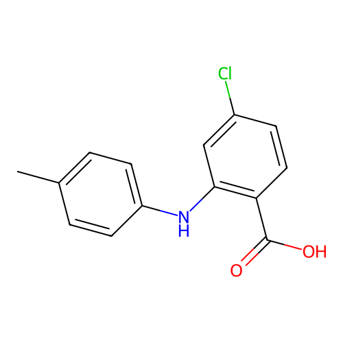 4-Chloro-2-(4-methylanilino)benzoic acid structure