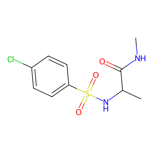 Propanamide, 2-(4-chlorophenylsulfonylamino)-N-methyl- structure