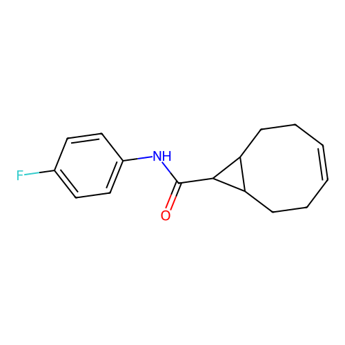 (4Z)-N-(4-fluorophenyl)bicyclo[6.1.0]non-4-ene-9-carboxamide structure