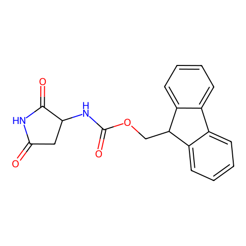9H-Fluoren-9-ylmethyl 2,5-dioxo-3-pyrrolidinylcarbamate structure