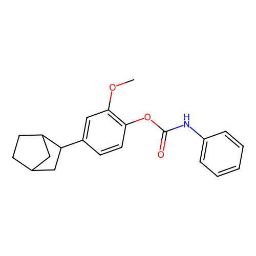 4-(Bicyclo[2.2.1]hept-2-yl)-2-methoxyphenyl phenylcarbamate structure