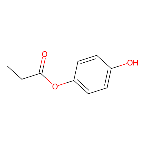 1,4-Benzenediol, 1-propanoate structure