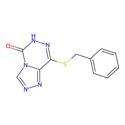 8-(Benzylsulfanyl)[1,2,4]triazolo[4,3-d][1,2,4]triazin-5(6H)-one structure