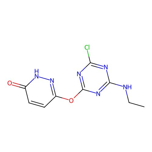 6-((4-Chloro-6-(ethylamino)-1,3,5-triazin-2-yl)oxy)pyridazin-3-ol structure