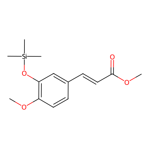 Methyl 3-(4-methoxy-3-trimethylsilyloxyphenyl)prop-2-enoate structure