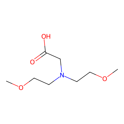 (Bis(2-methoxyethyl)amino)acetic acid structure