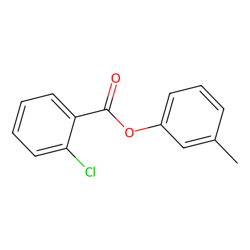 2-Chlorobenzoic acid, 3-methylphenyl ester structure