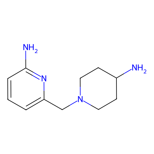 6-[(4-Aminopiperidin-1-yl)methyl]pyridin-2-amine structure