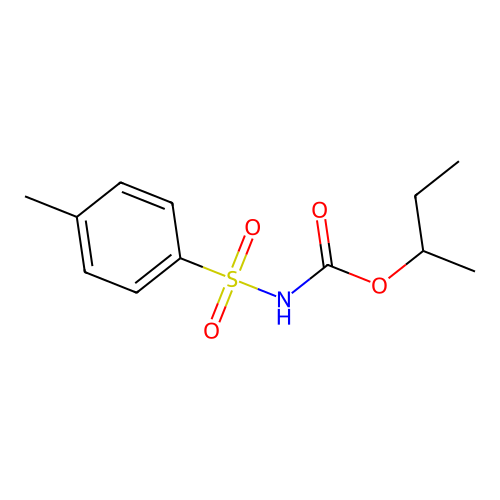 Carbamic acid, (p-tolylsulfonyl)-, sec-butyl ester structure