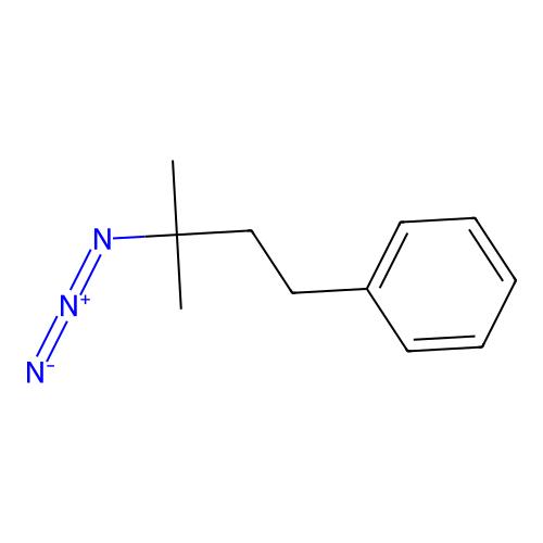 Benzene, (3-azido-3-methylbutyl)- structure