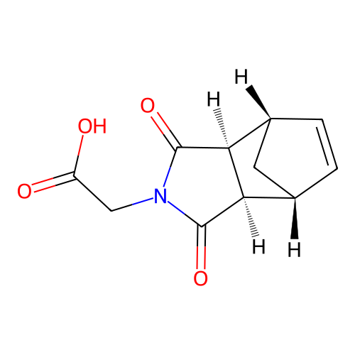 2-[(1R,2R,6S,7S)-3,5-dioxo-4-azatricyclo[5.2.1.02,6]dec-8-en-4-yl]acetic acid structure