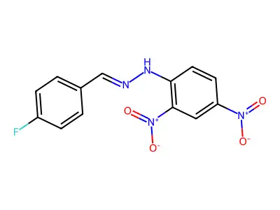 4-Fluorobenzaldehyde 2,4-Dinitrophenylhydrazone structure