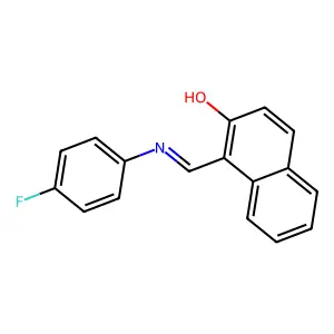 1-[(4-Fluoro-phenylimino)-methyl]-naphthalen-2-ol structure