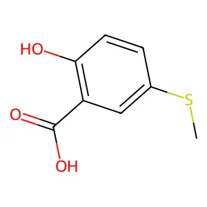 2-Hydroxy-5-(methylsulfanyl)benzoic acid structure