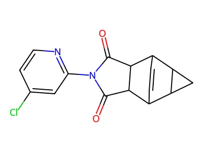 2-(4-chloropyridin-2-yl)hexahydro-4,6-ethenocyclopropa[f]isoindole-1,3(2H,3aH)-dione structure