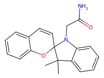 2-(3',3'-Dimethylspiro[chromene-2,2'-indole]-1'-yl)acetamide structure