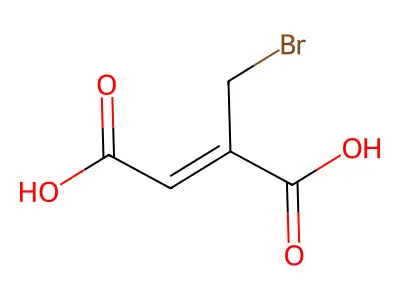 2-(Bromomethyl)but-2-enedioic acid structure