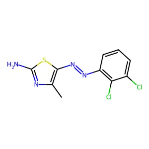 2,3-dichloro-N-[(2-imino-4-methyl-1,3-thiazol-5-ylidene)amino]aniline structure