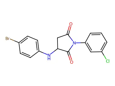 3-[(4-Bromophenyl)amino]-1-(3-chlorophenyl)pyrrolidine-2,5-dione structure