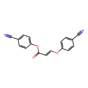 (4-Cyanophenyl) 3-(4-cyanophenoxy)prop-2-enoate structure